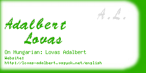 adalbert lovas business card